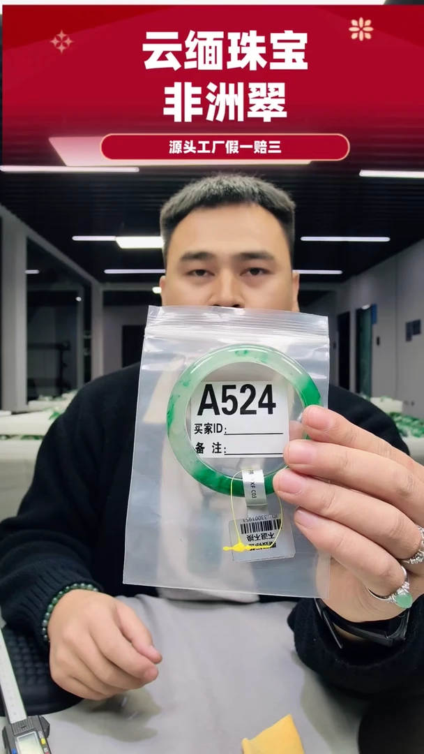 未镶嵌手镯石英质玉（非洲翠）5960圈口A524
