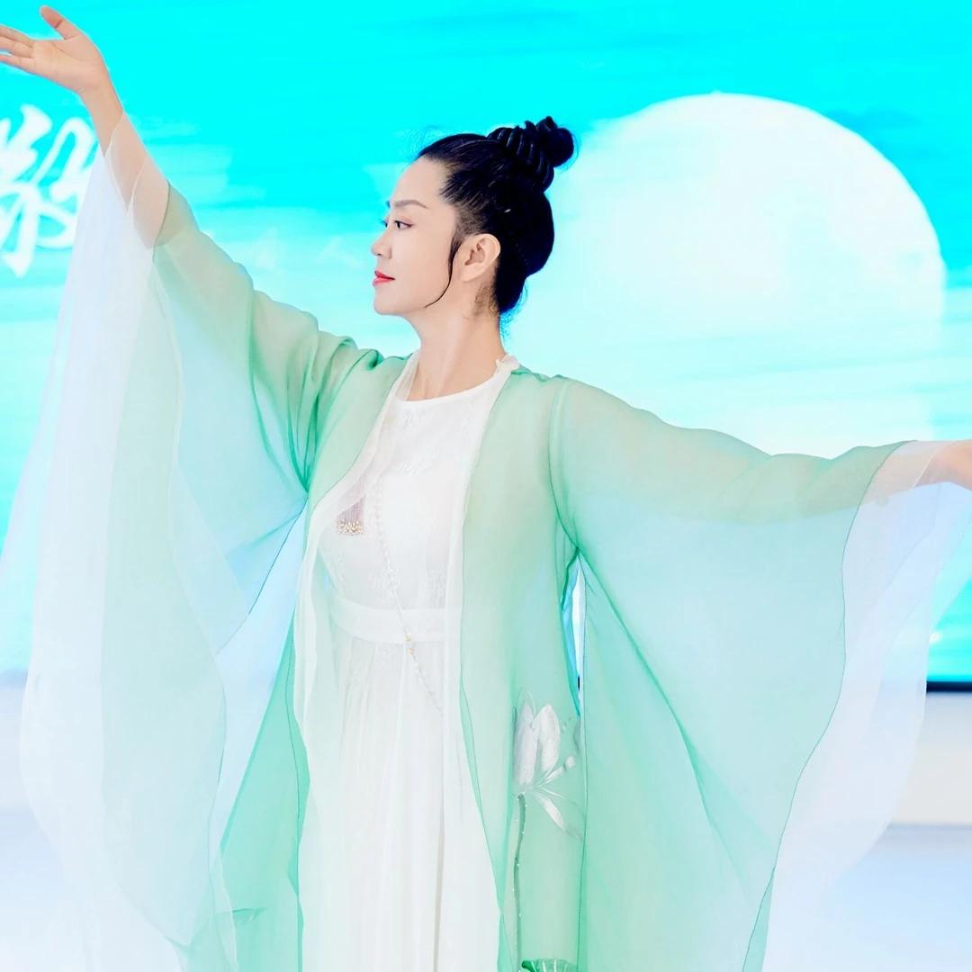 [仙子汇]高级中式国风禅意气质款桑蚕丝印花减龄疗愈禅舞仙气外套