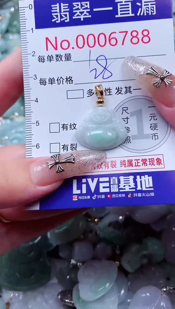 翡翠未镶嵌吊坠(不含链)6788