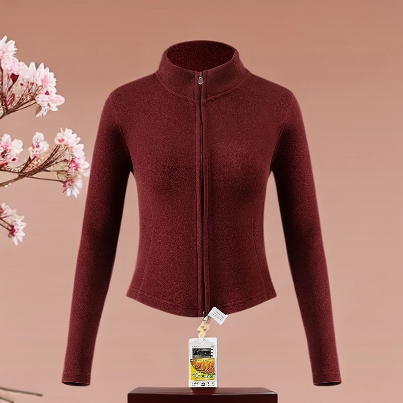 【石墨烯聚温小蛮腰】秋冬季外套立领休闲显瘦拉链卫衣