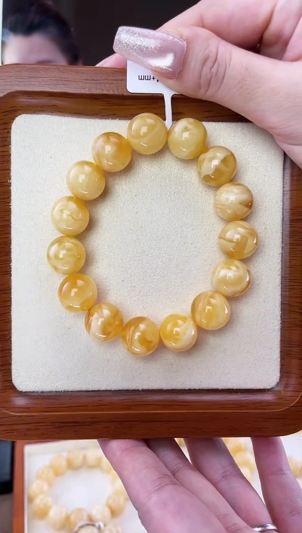 裸石蜜蜡未镶嵌手串