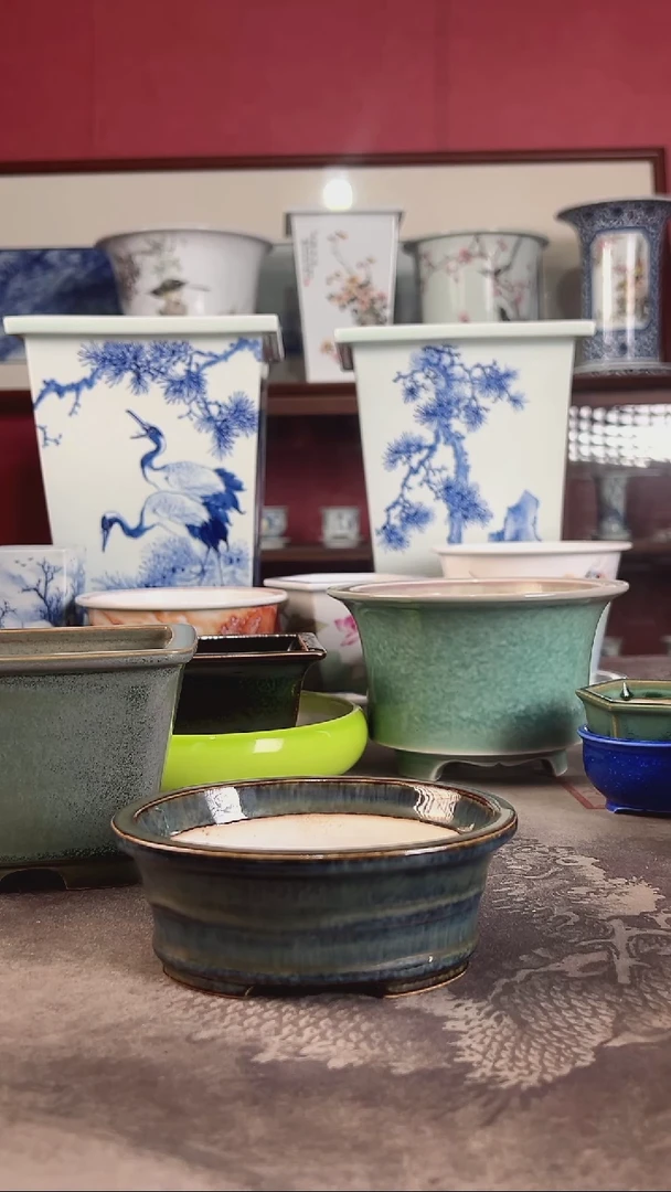 【闪购商品】高温颜色釉盆手工高温颜色釉盆手工