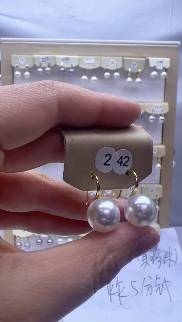 【闪购商品】淡水珍珠耳饰银S925镶嵌242