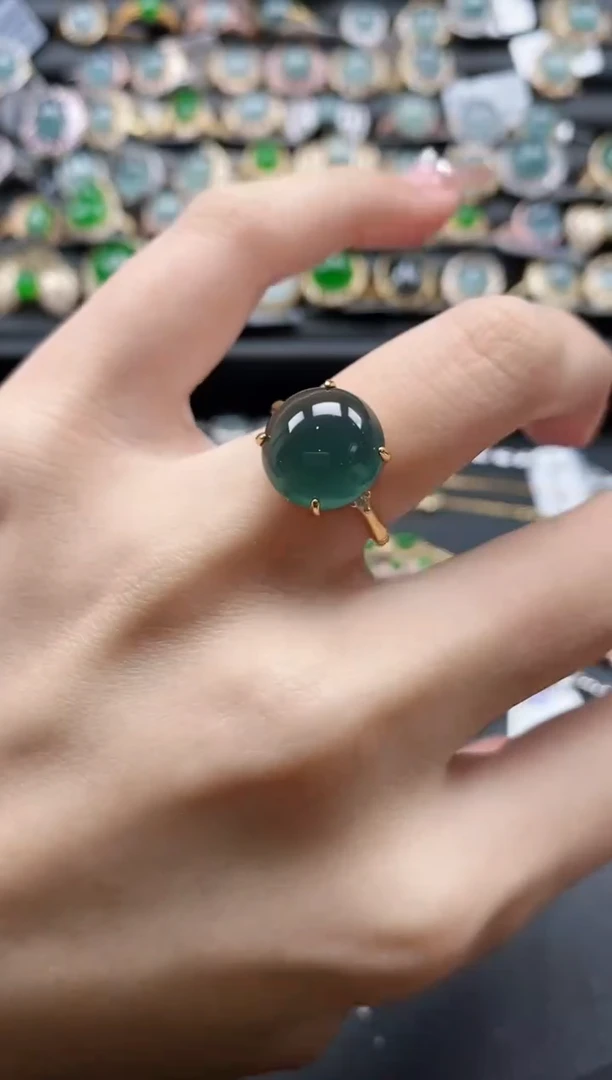 【闪购商品】翡翠戒指银S925镶嵌15151