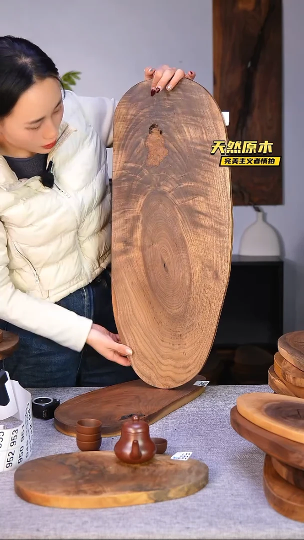 木北美黑胡桃原木.干裂疤结不属于商品质量问题完美主义者慎拍