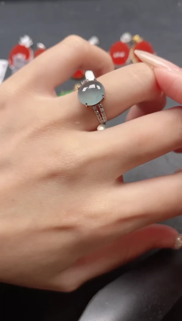 银S925镶嵌戒指翡翠54151