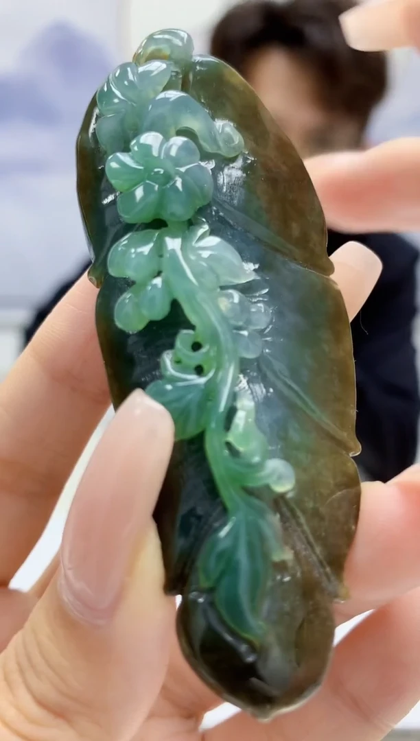 定制翡翠未镶嵌5159xx-毛货挂件32