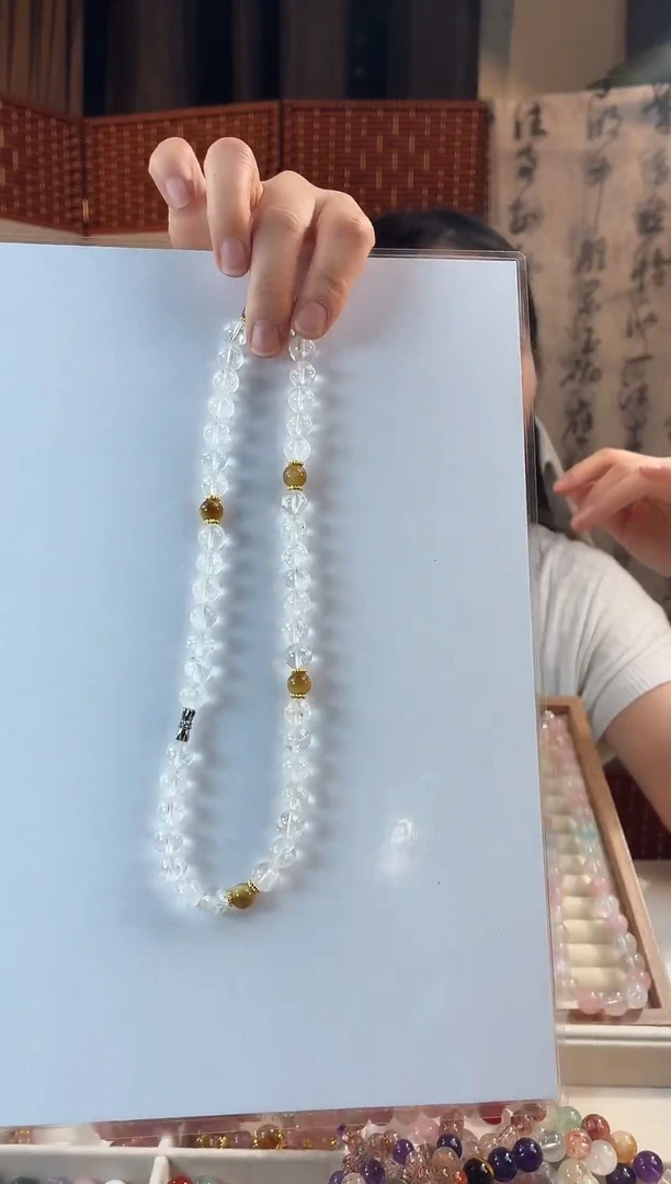 颈饰未镶嵌水晶白水晶链子