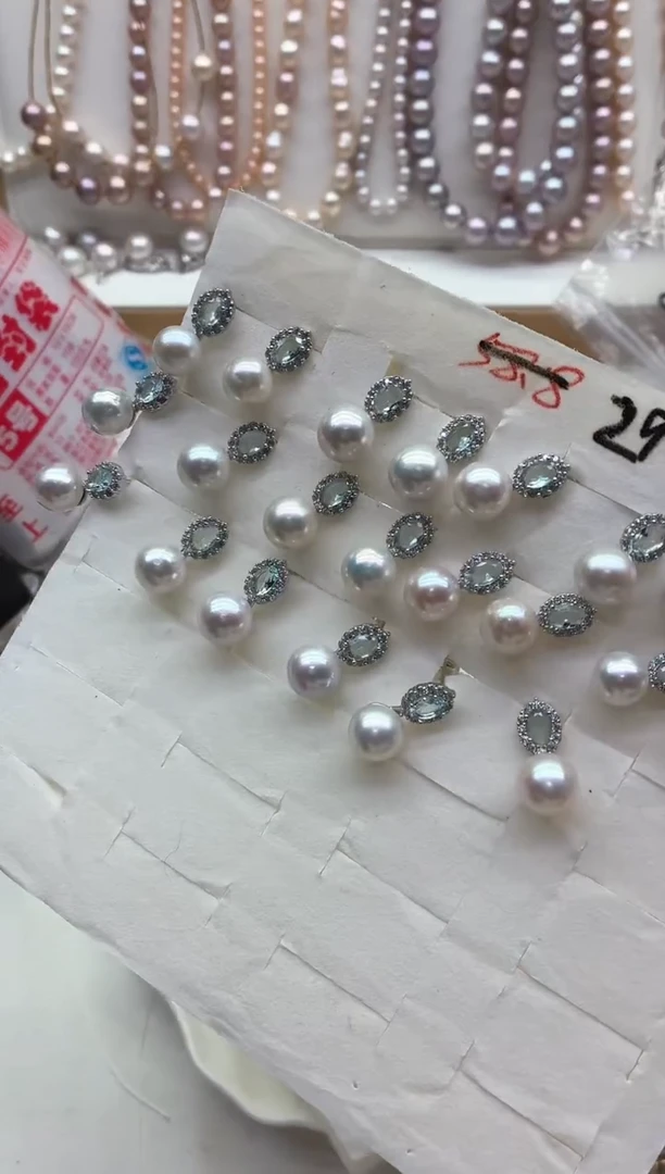 合金淡水珍珠耳饰多样性发其一，非无暇