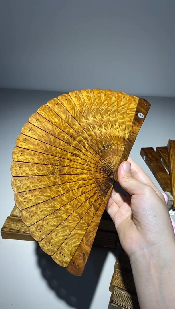 金丝楠16cm金丝楠木小叶桢楠扇663