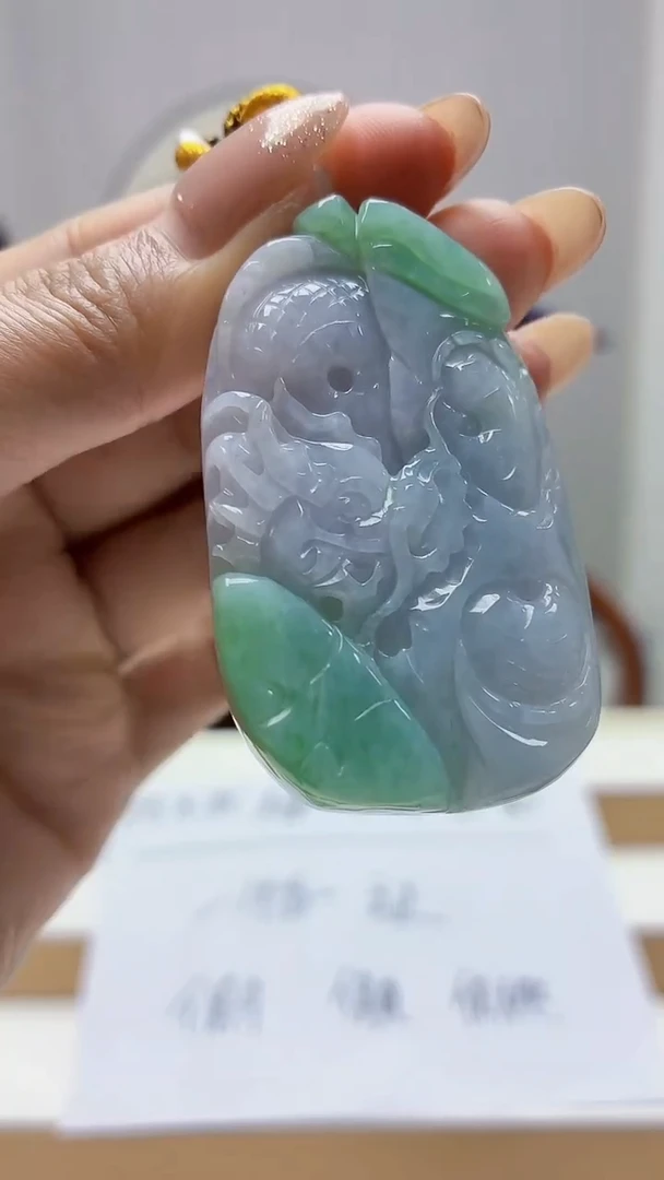 未镶嵌定制翡翠5145MM-毛货挂件40