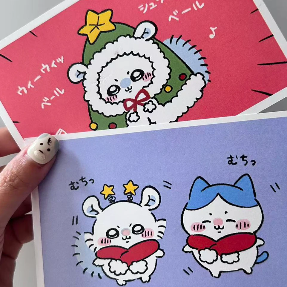 正版吉伊卡哇Chiikawa飞鼠圣诞限定明信片