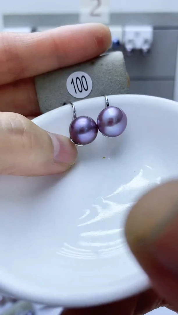【闪购商品】淡水珍珠耳饰银S925镶嵌100