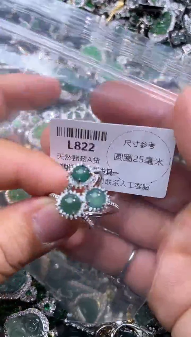 【闪购商品】翡翠颈饰未镶嵌L822戒指 多样性发其一
