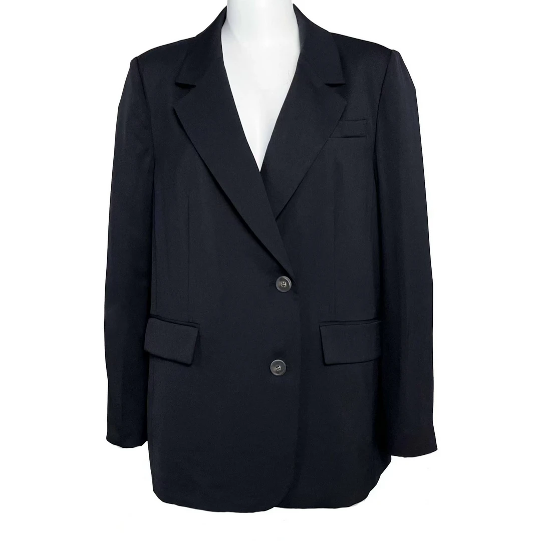 ——孟姐外贸首波连衣裙浮力——时尚休闲百搭女士黑色春季商务西服