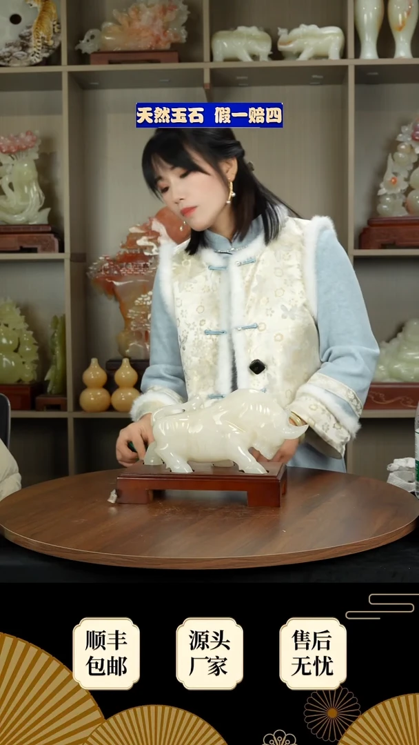 石材牛牛摆件牛气冲天