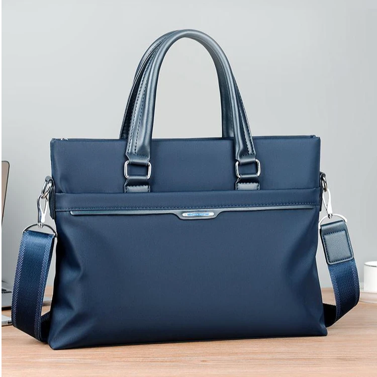 男士斜挎手提包商务休闲包公文包男电脑帆布包牛津布单肩包文件包