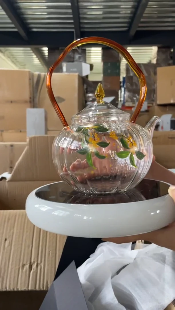 九河金狮通运壶瓜楞琥珀把桂花