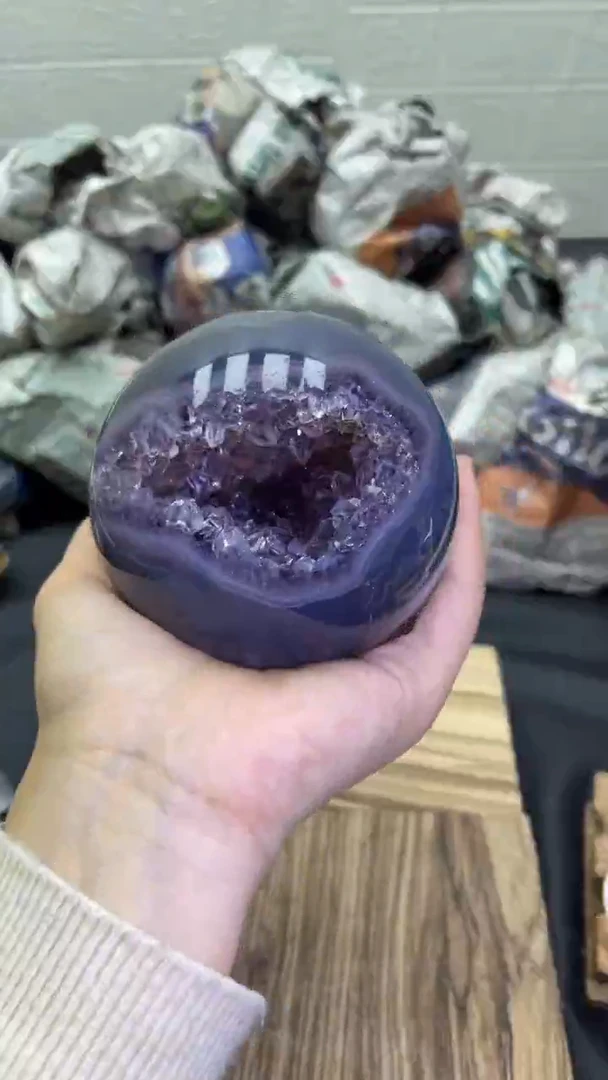未镶嵌大型摆件（非配饰）紫晶140号开口笑