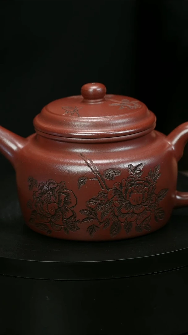 茶壶紫砂连H1816程露露剑流牡丹德中