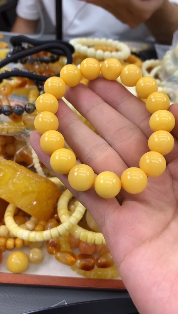 未镶嵌蜜蜡裸石手串