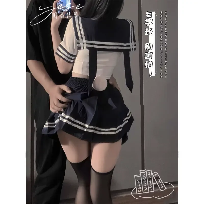 【坏坏学妹！】Yese野涩情书甜美风系学生妹jk海军领百褶裙制服套装