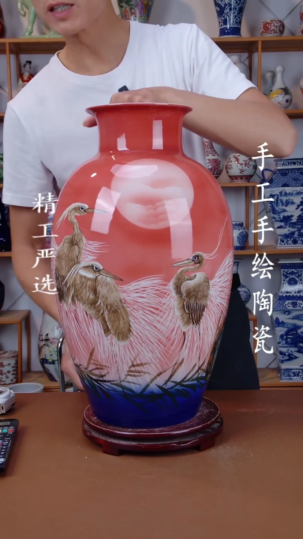 瓶景德镇手工手绘陶瓷摆件35