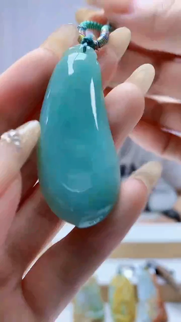 未镶嵌定制翡翠4868DD-毛货挂件28