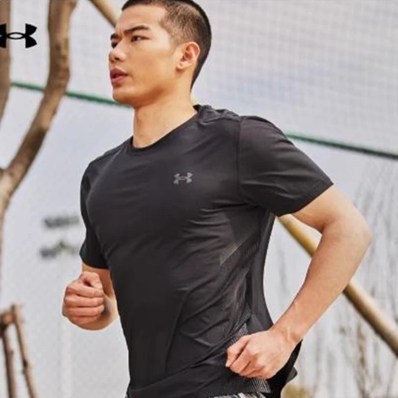 安德玛 1376518-471 UA春夏Iso-Chill男子跑步速干运动短袖T恤