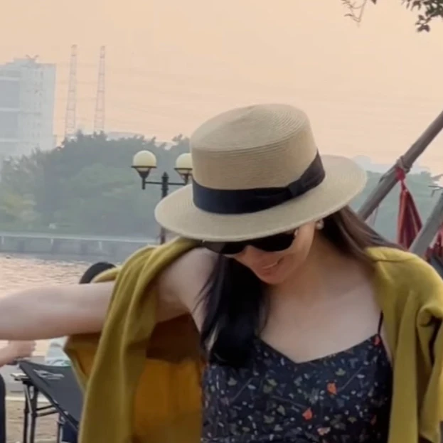 鑫燃Kiki 草帽女平顶海边度假沙滩遮阳帽日系百搭帽子H3355