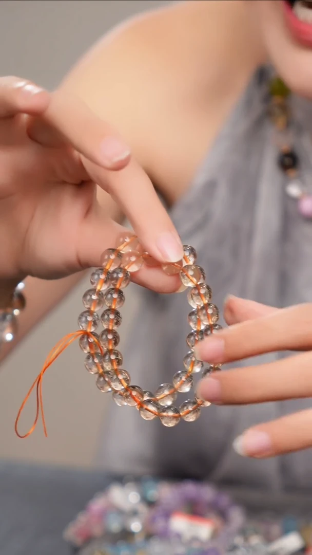 水晶摆件未镶嵌发金手链121