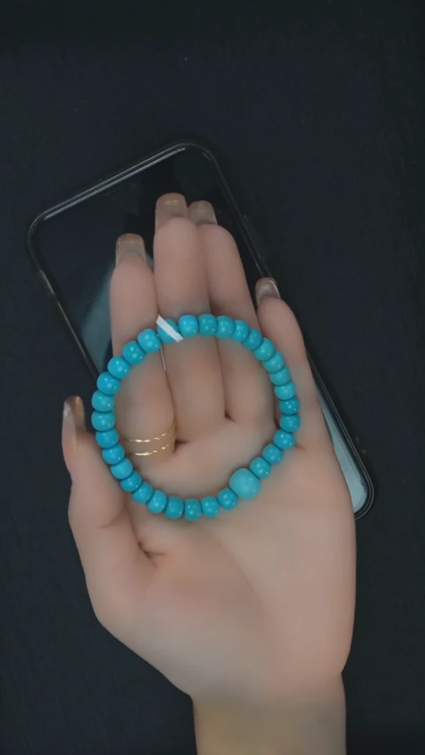 绿松石未镶嵌手串发货一件