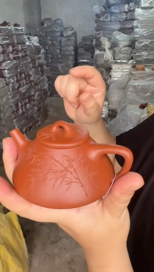 茶壶紫砂龙山朱砂石瓢