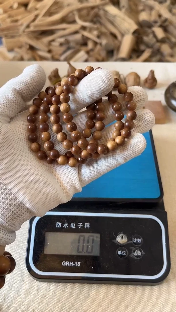 檀香木手串/手链正区老山檀 四抛老料 0.8 单圈