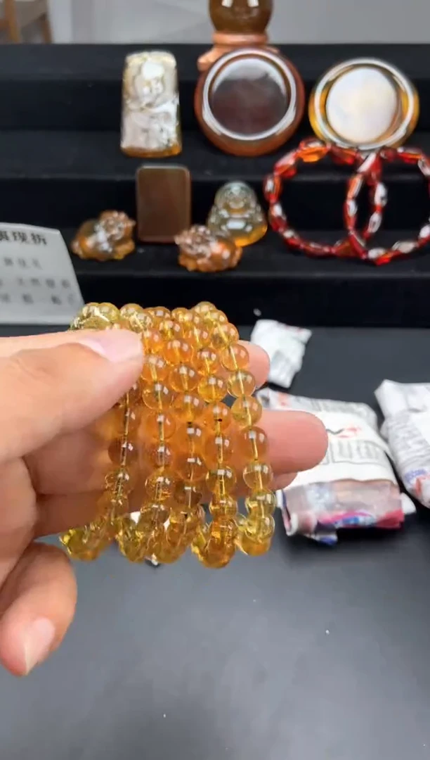 手链琥珀未镶嵌花珀手串【多样性发货其中一】