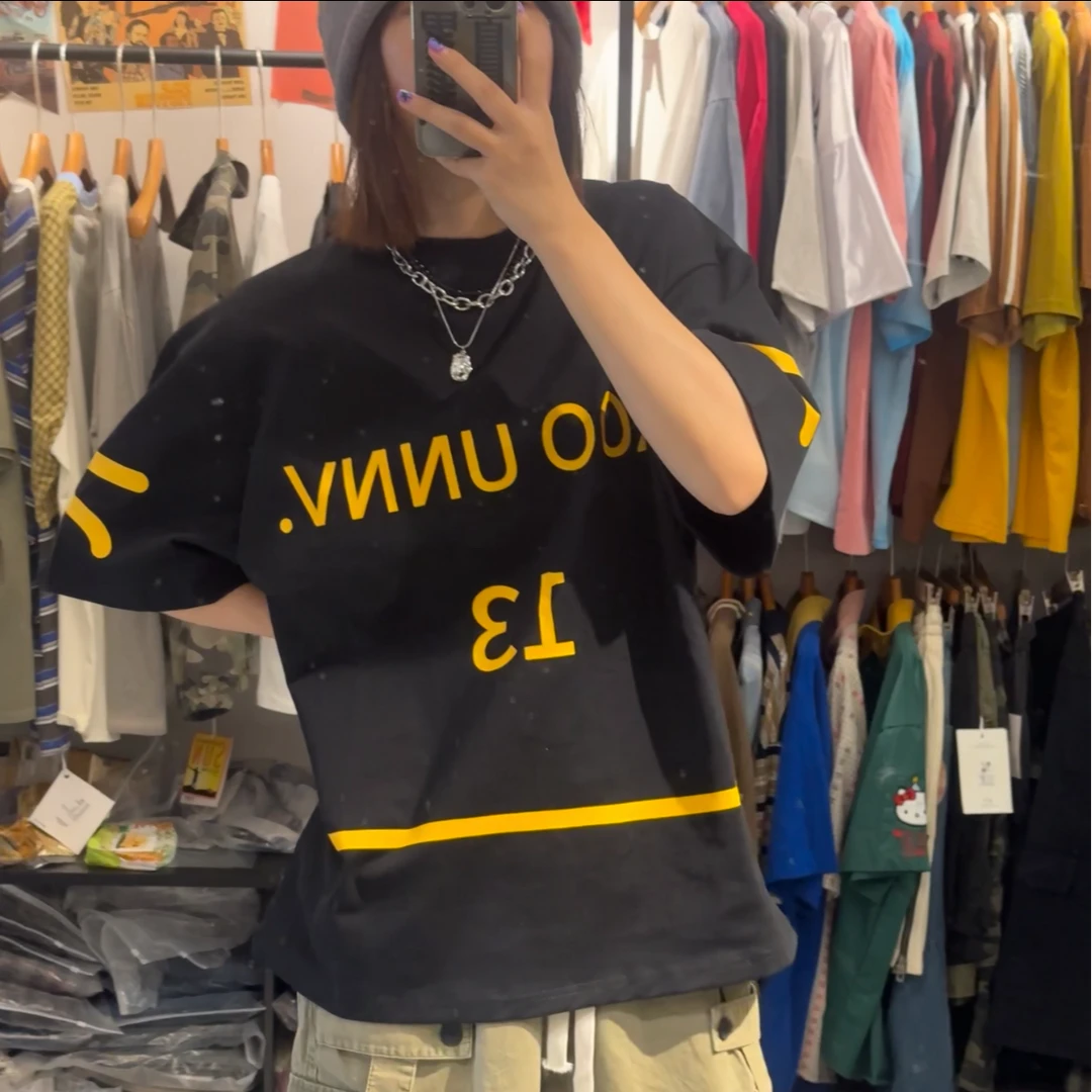 發財 潮牌重磅字母T半袖 男女同款