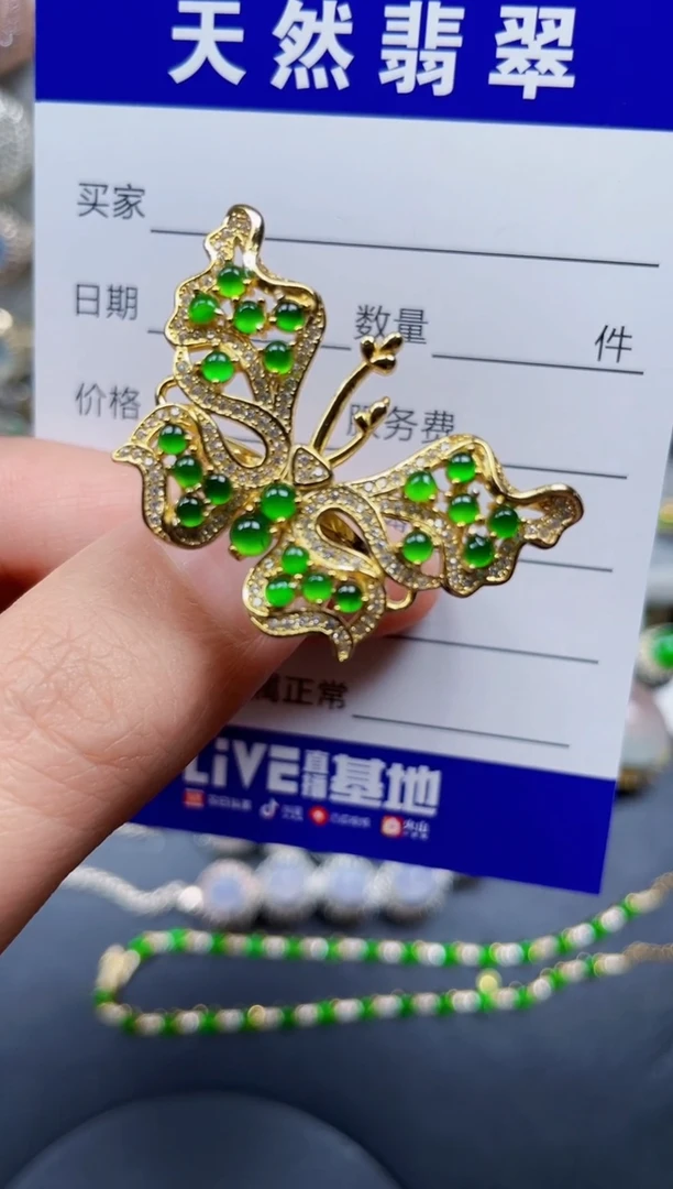 颈饰银S925镶嵌翡翠249