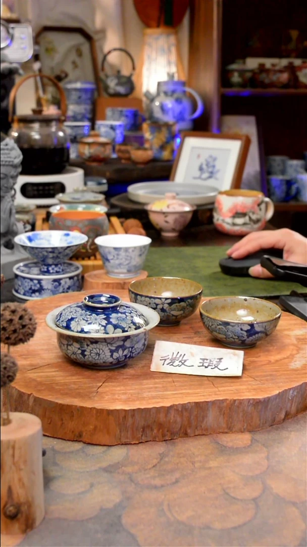 摆件紫砂万花手工手绘手工手绘