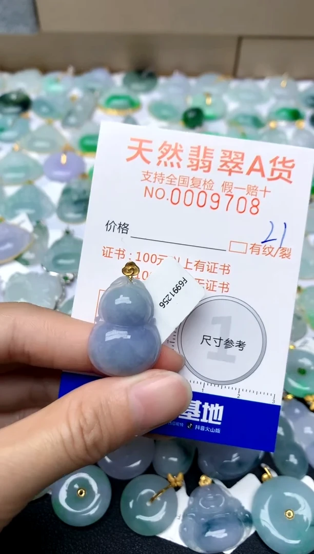 【闪购商品】翡翠颈饰18K金镶嵌21天然A货翡翠