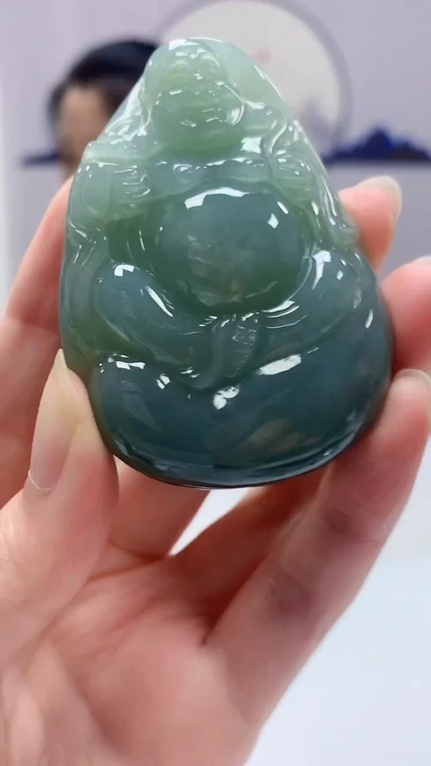 【闪购商品】定制翡翠未镶嵌4902zm-毛货挂件佛公110