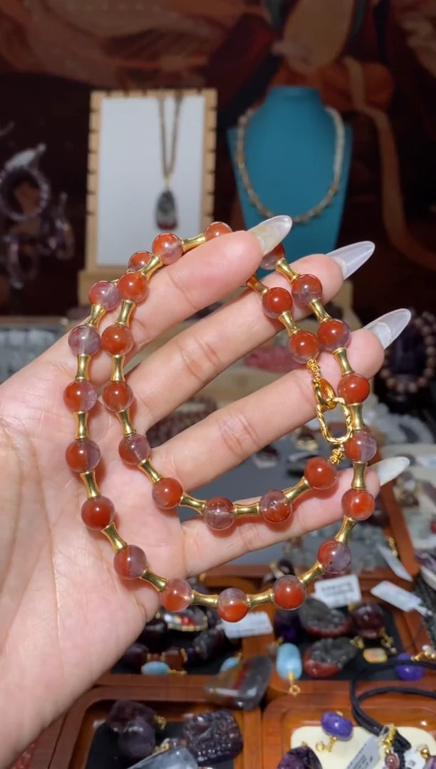 【闪购商品】水晶项链未镶嵌红极光