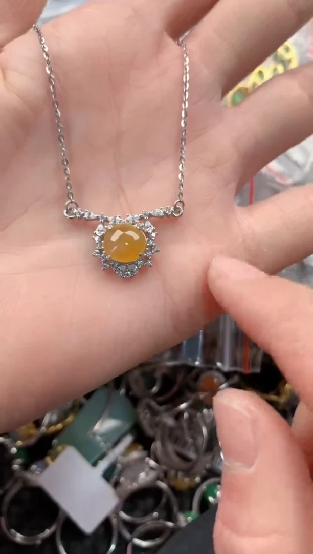 银S925镶嵌戒指翡翠999  5