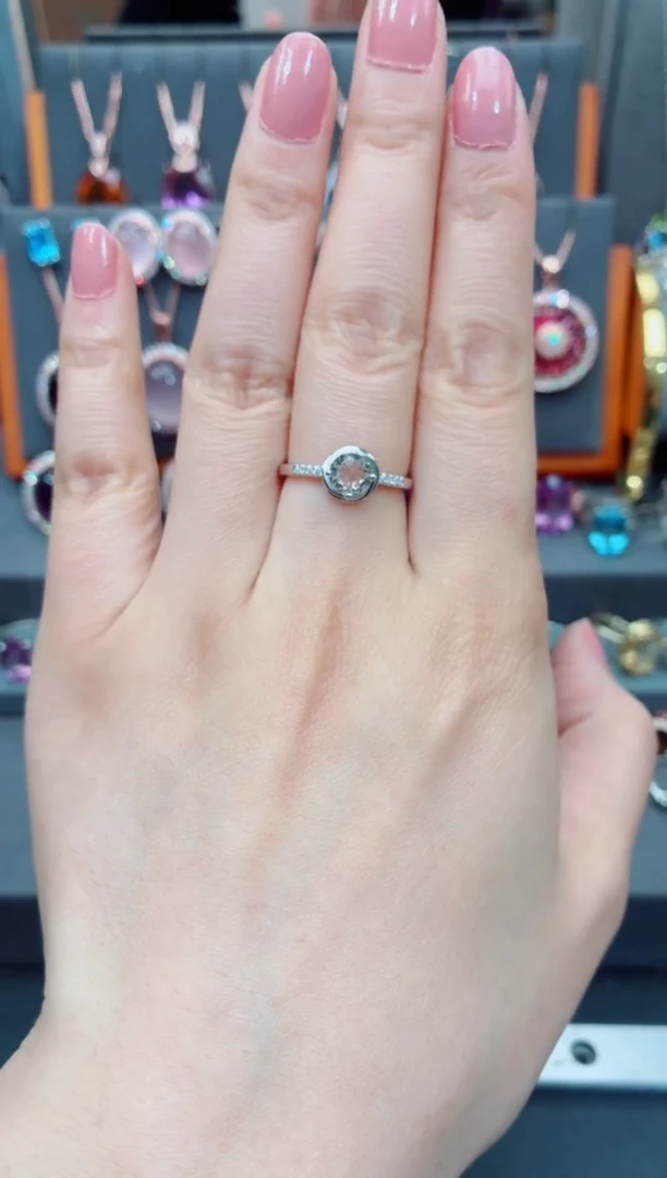 银S925镶嵌戒指水晶水晶戒指