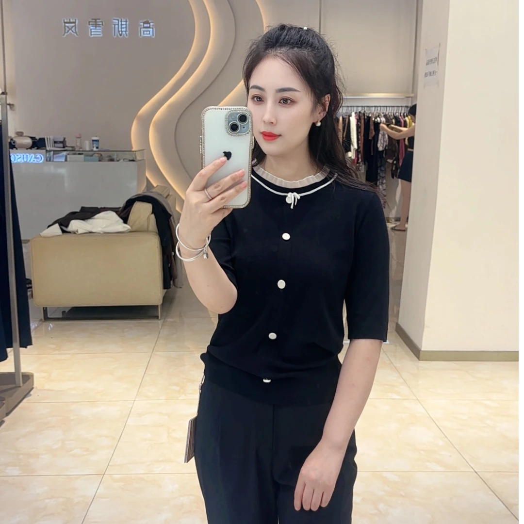 高斯雪岚短袖圆领套头衫24313283【秋装新品】