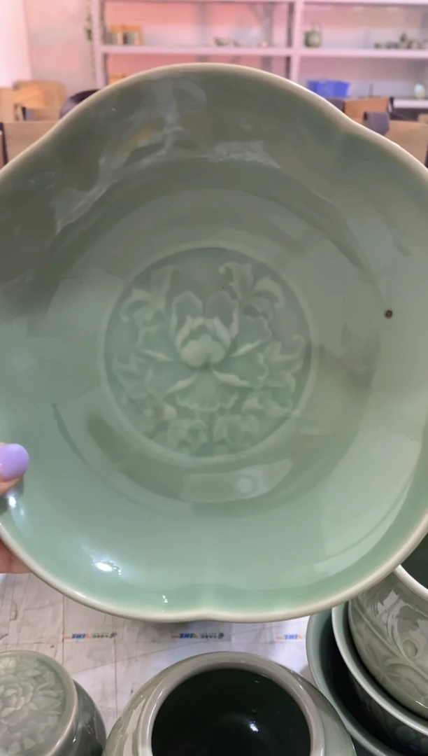 瓷片【大矿点】花口盘 瑕疵处理 一个