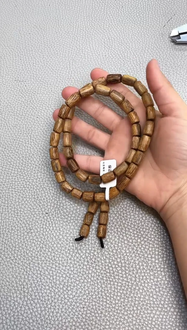 沉香手串棋楠红金猊随型双圈手串多样性发其一