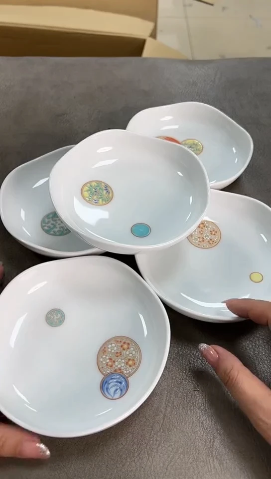 深川 五盘 原盒瓷器瓷器瓷器瓷器