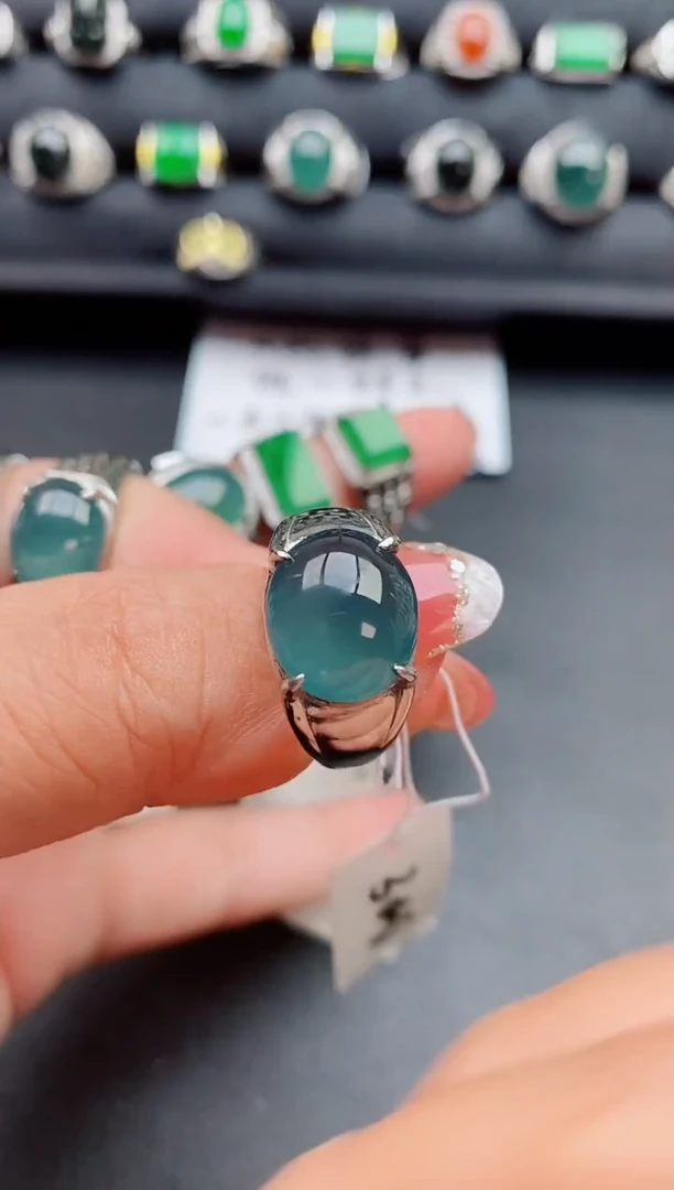 【闪购商品】翡翠戒指银S925镶嵌1111111