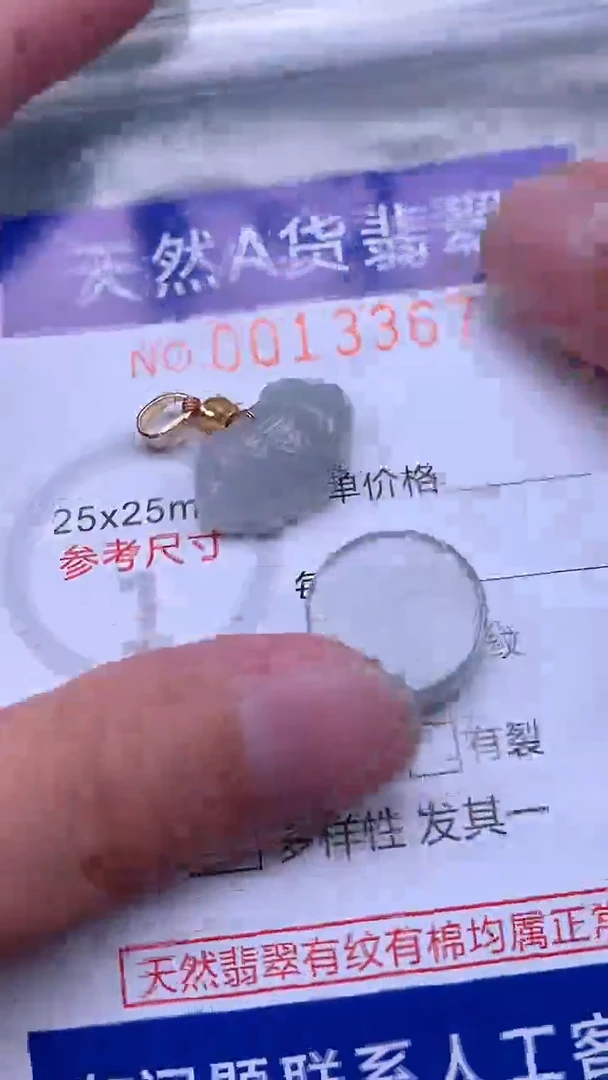 翡翠未镶嵌吊坠(不含链)1