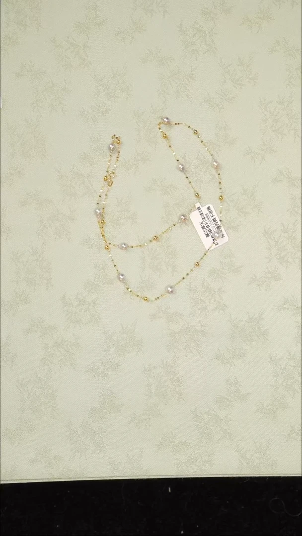 18K金镶嵌项链海水珍珠项链